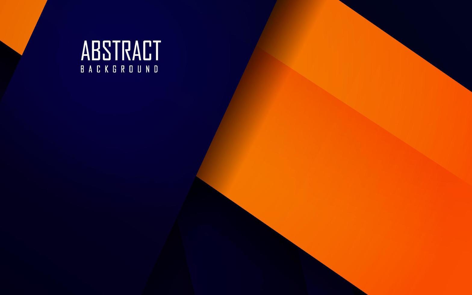 abstract papercut blauw en oranjer kleur achtergrond vector