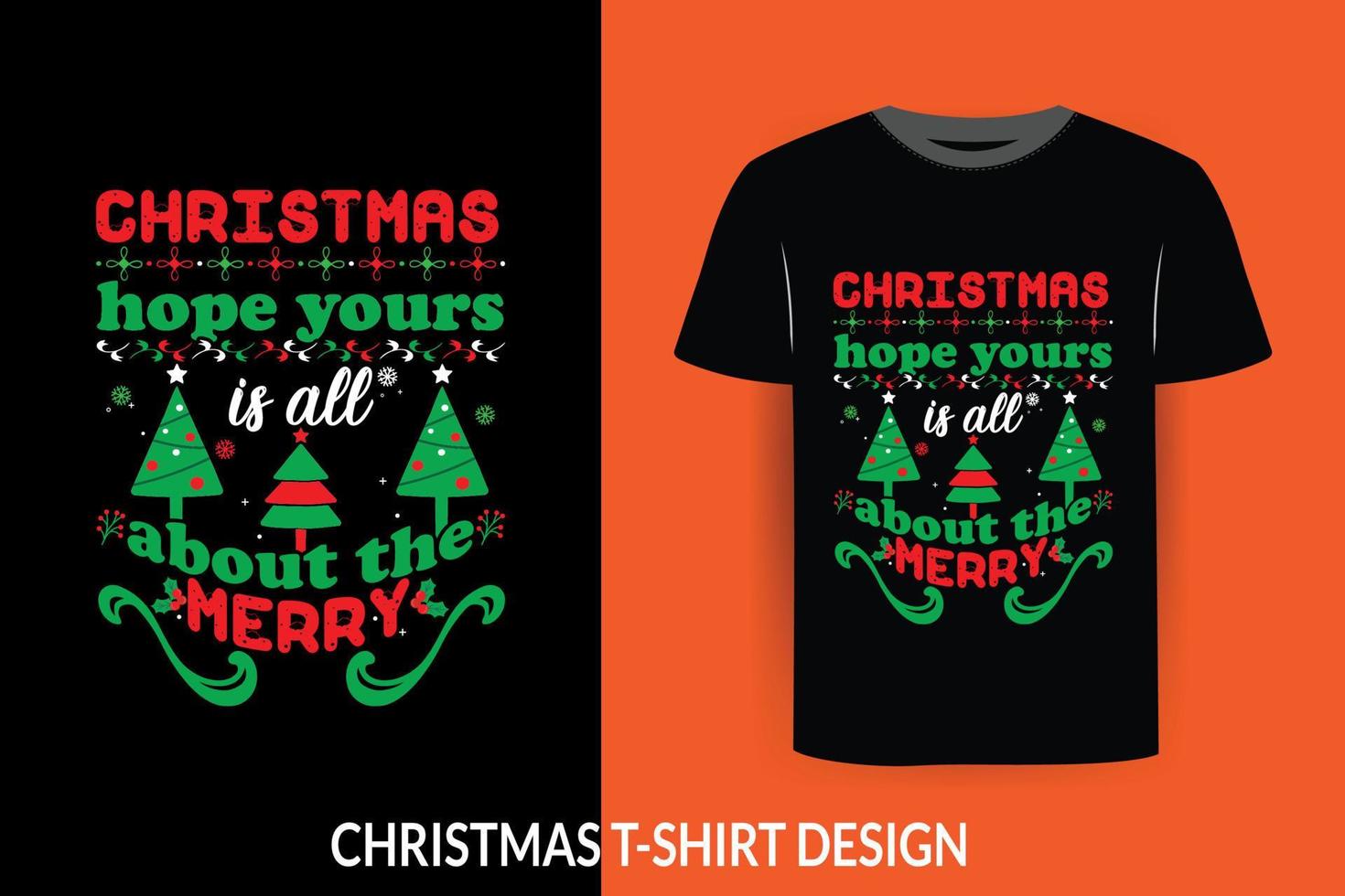 kerst t-shirt ontwerp vector