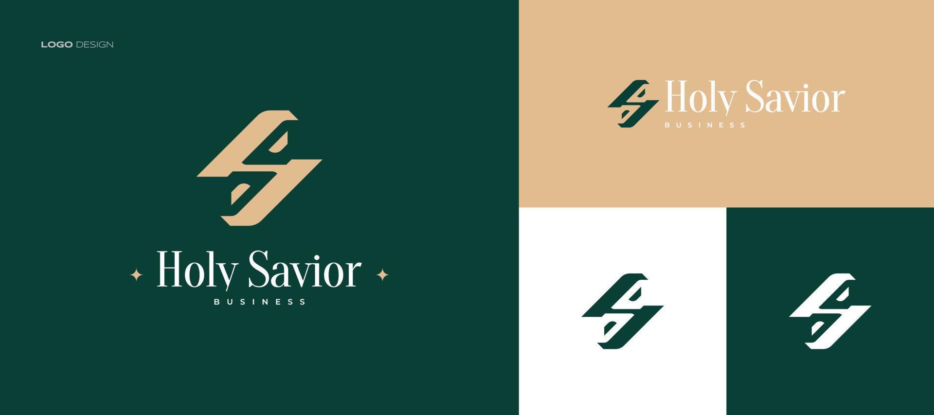 abstract eerste h en s logo ontwerp. hs of sh monogram logo voor bedrijf en merk identiteit vector
