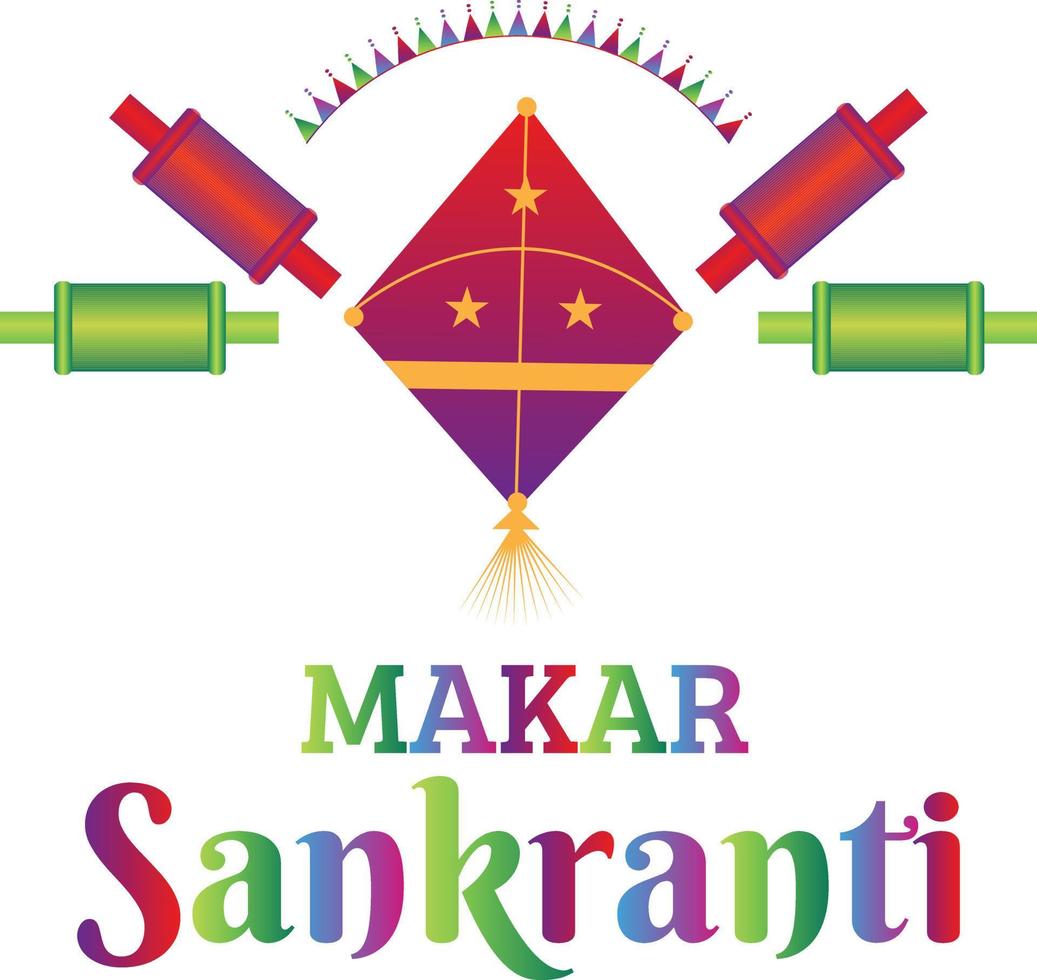 bewerkbare gelukkig makar sankranti vector illustratie