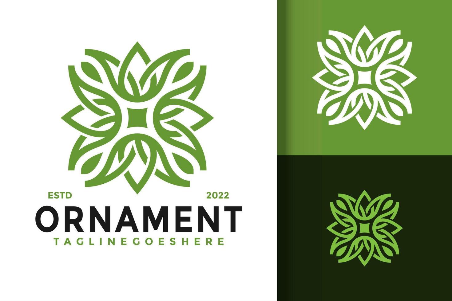 natuur ornament bloem logo ontwerp vector illustratie sjabloon