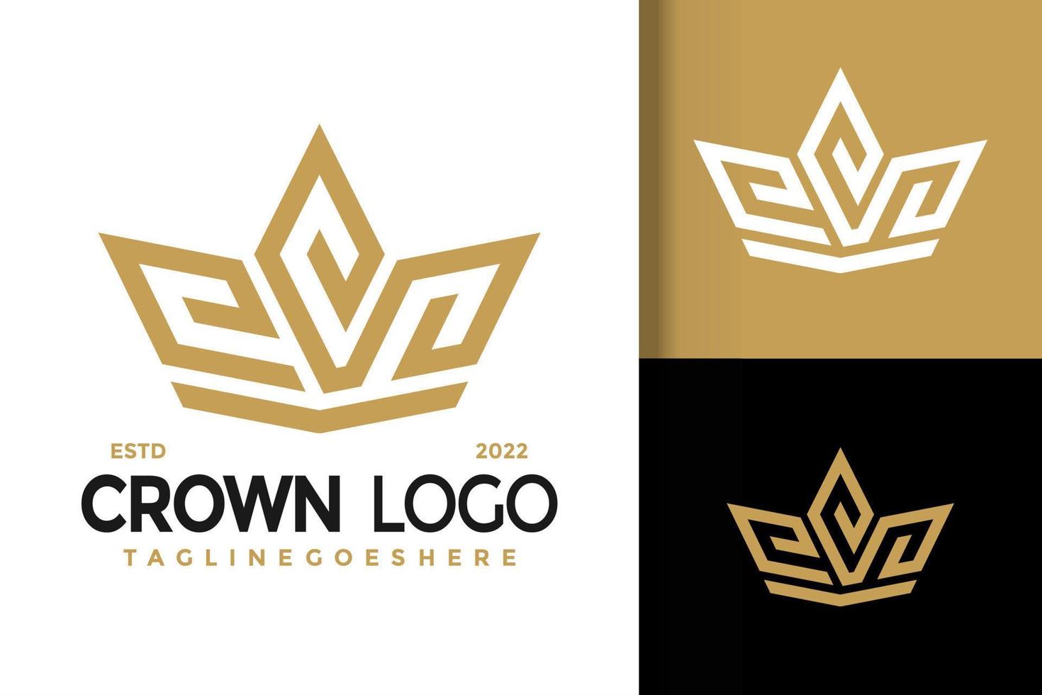 monogram c kroon logo ontwerp vector illustratie sjabloon