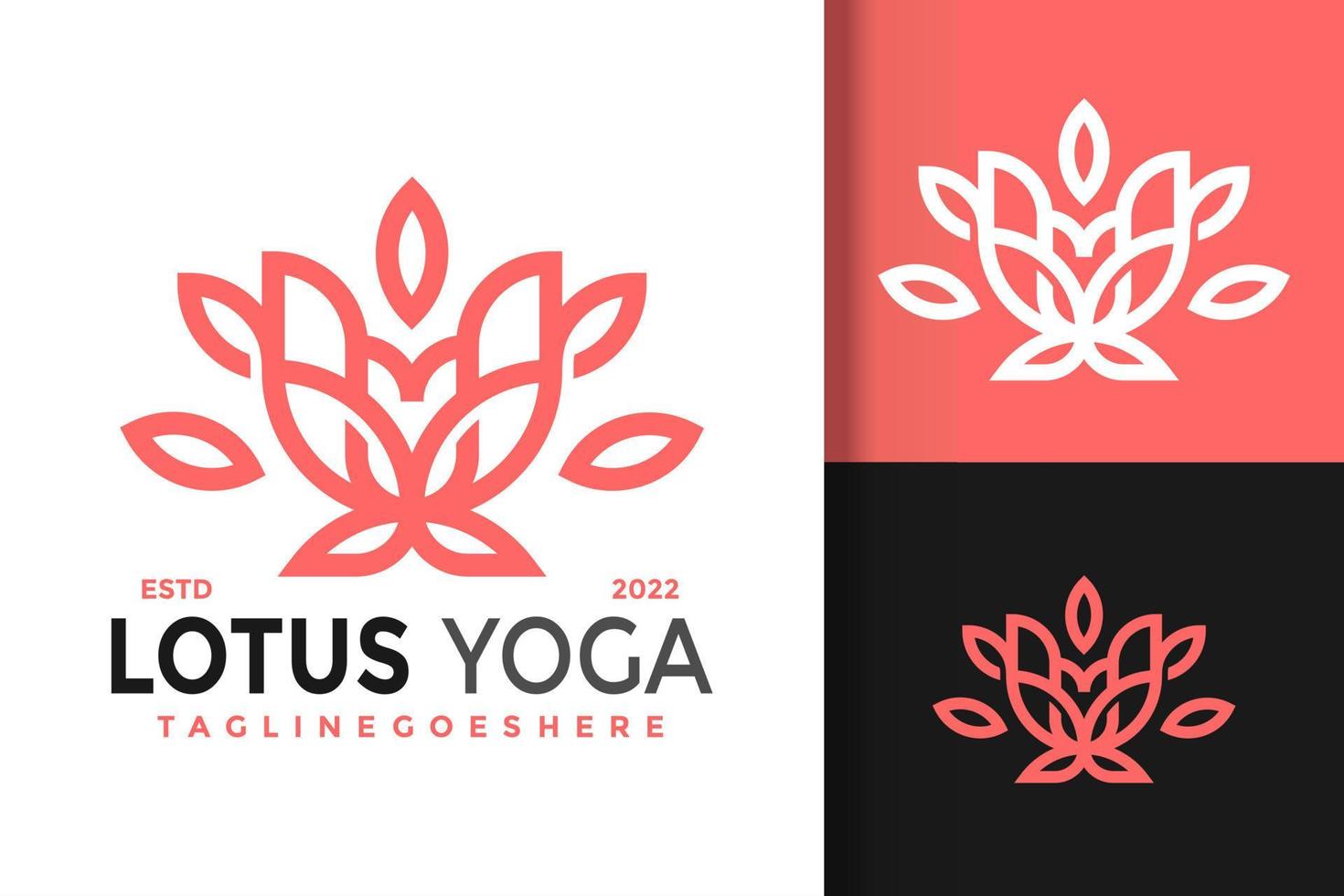 lotus yoga logo ontwerp vector illustratie sjabloon