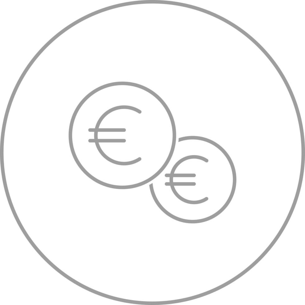 mooi euro munt vector lijn icoon