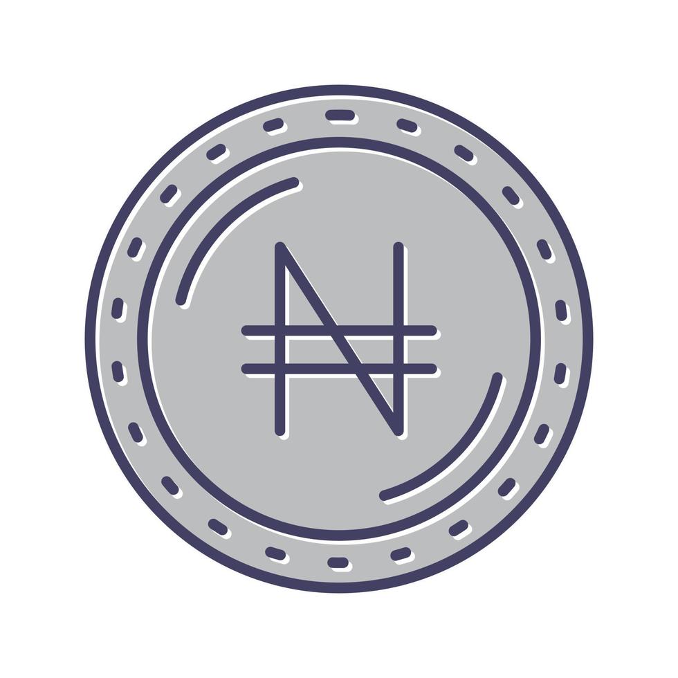 naira valuta vector icoon