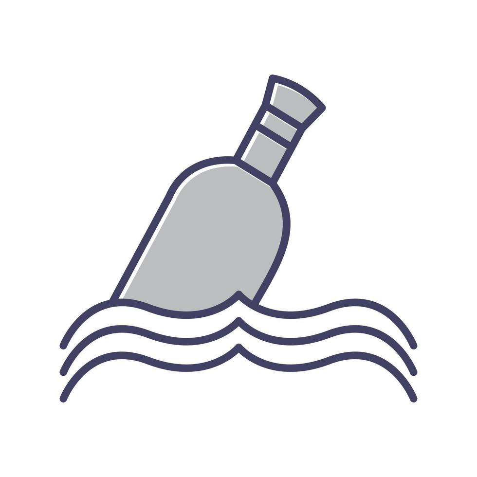 fles in water vector icoon