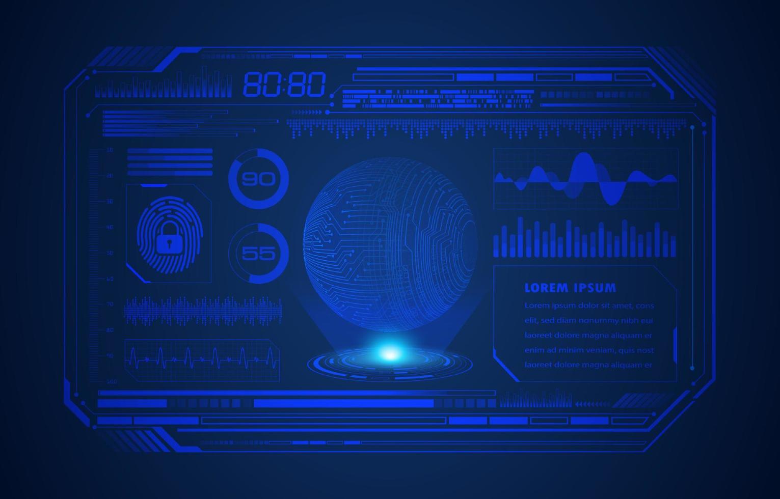 modern hud technologie scherm achtergrond vector