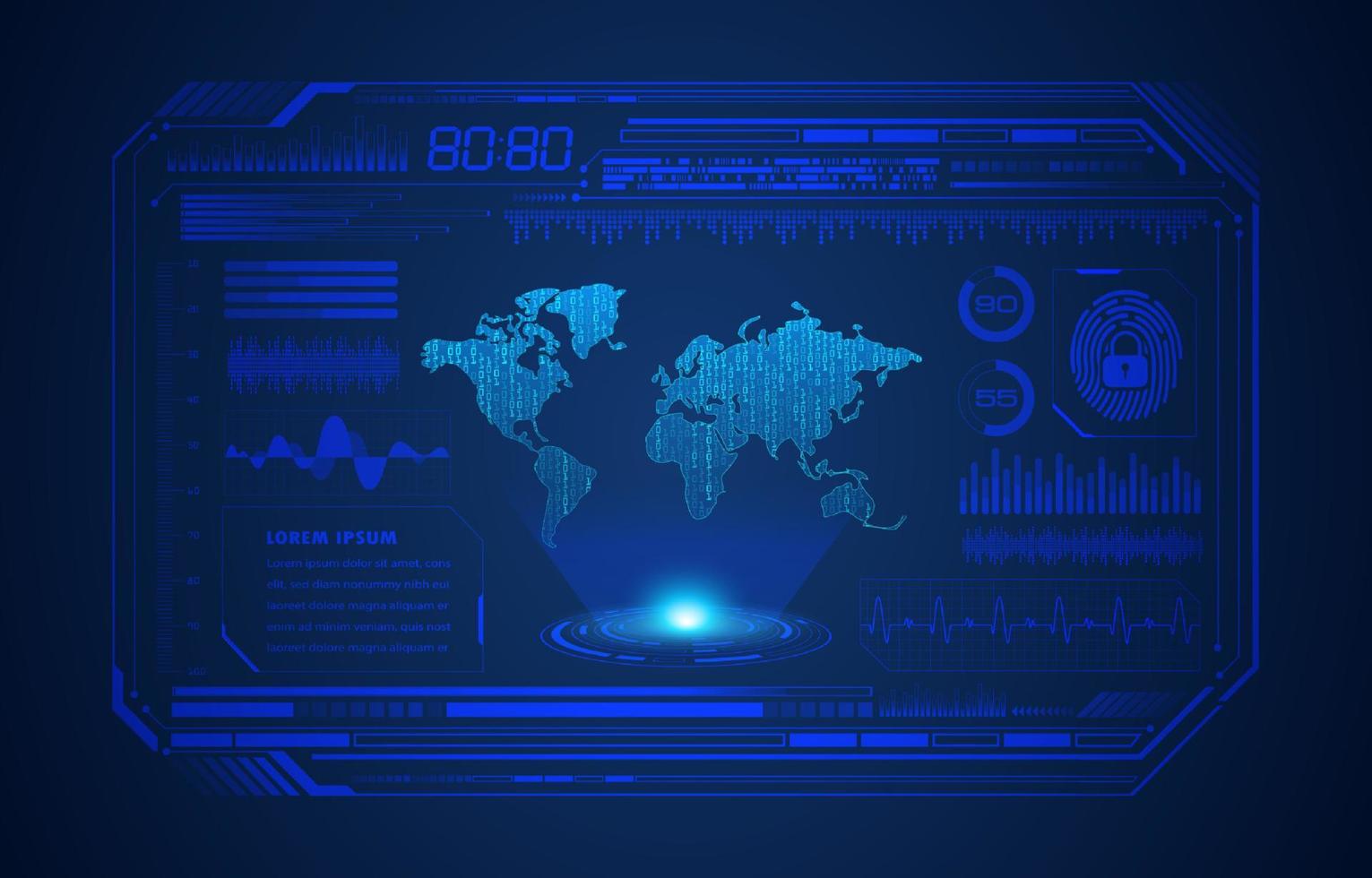 modern hud technologie scherm achtergrond vector