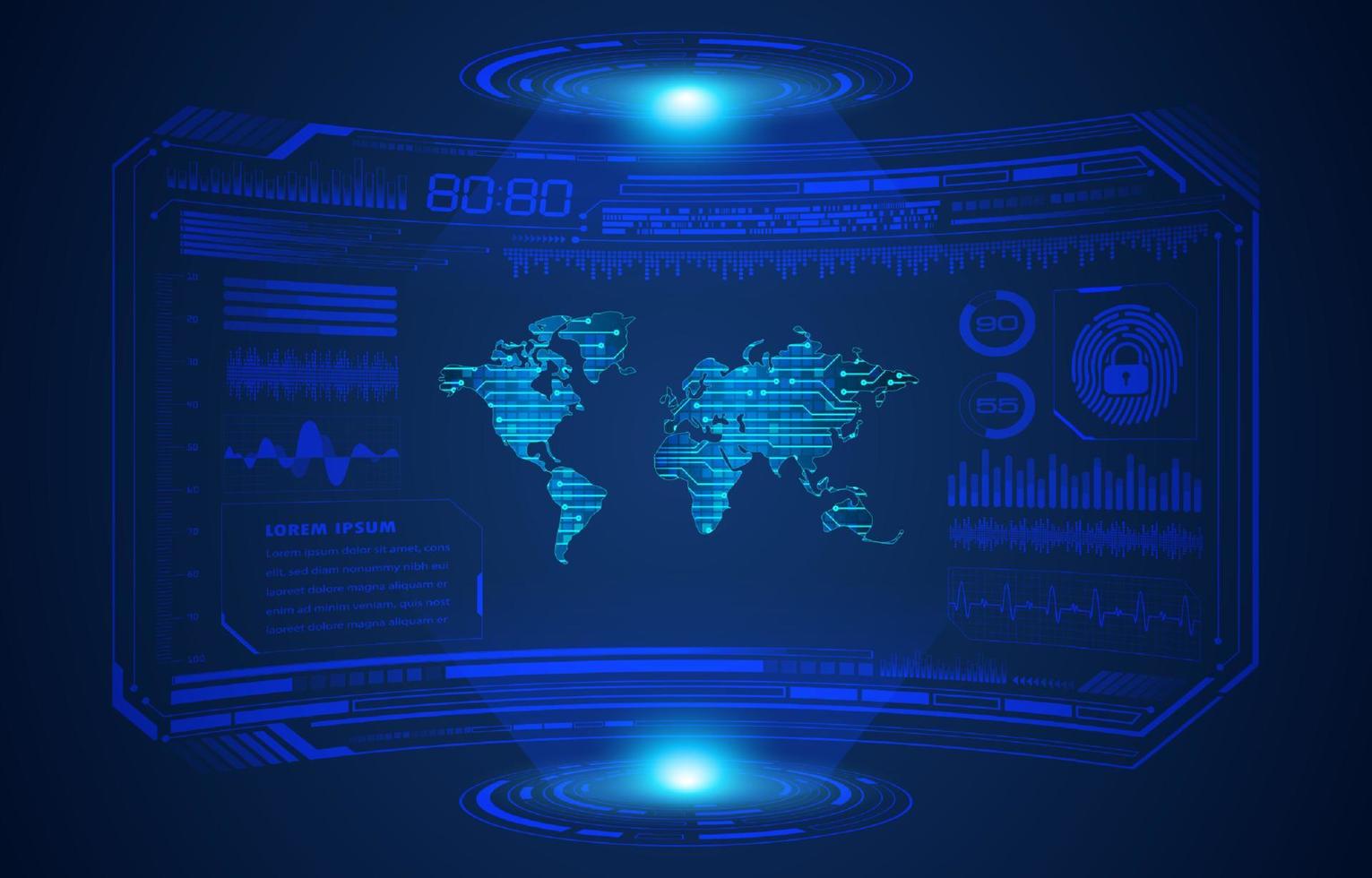 modern hud technologie scherm achtergrond vector