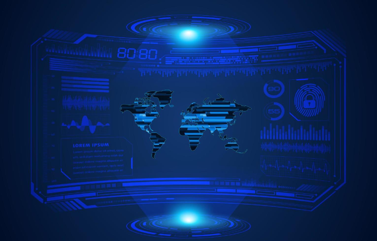 modern hud technologie scherm achtergrond vector