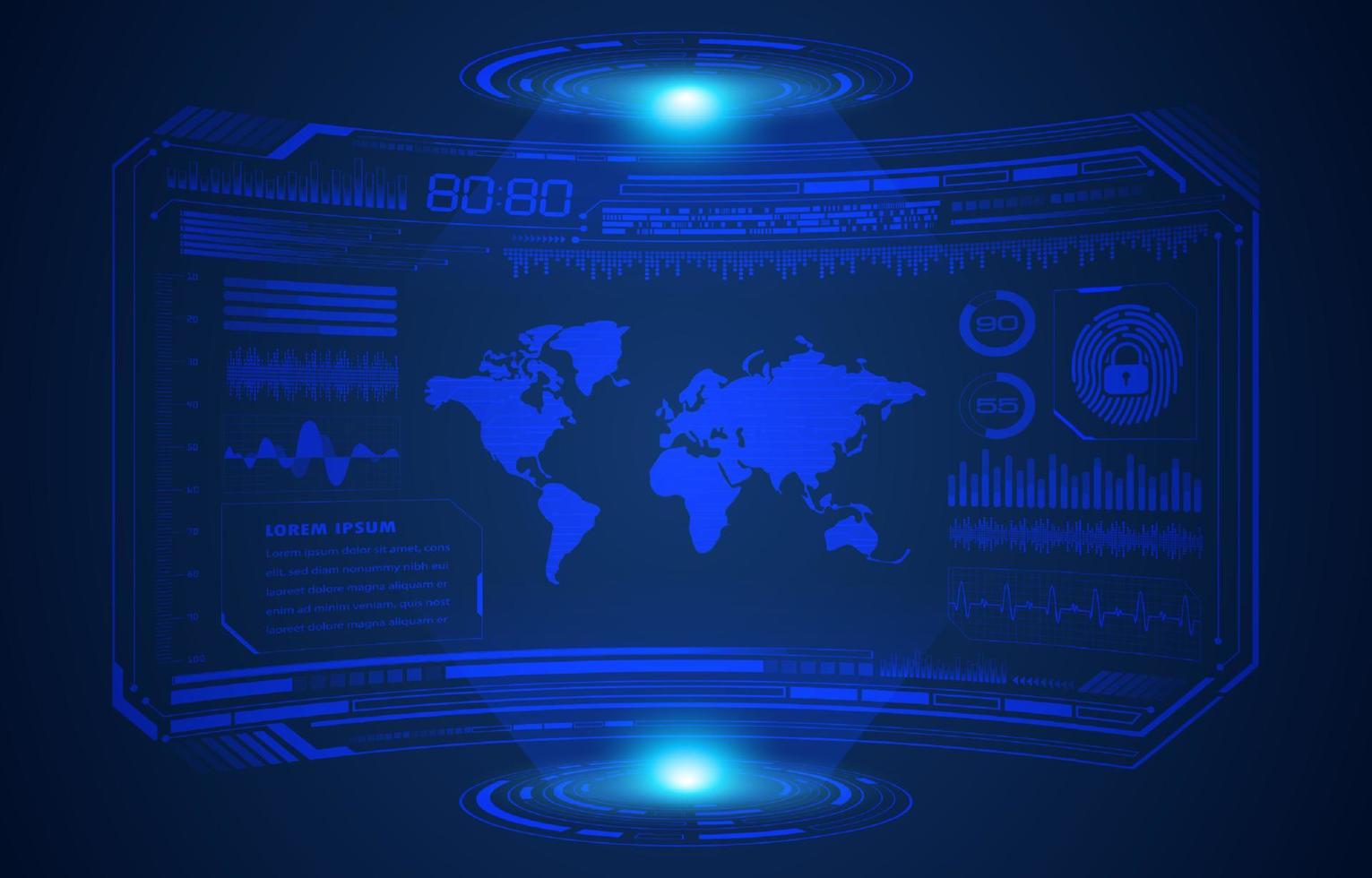 modern hud technologie scherm achtergrond vector