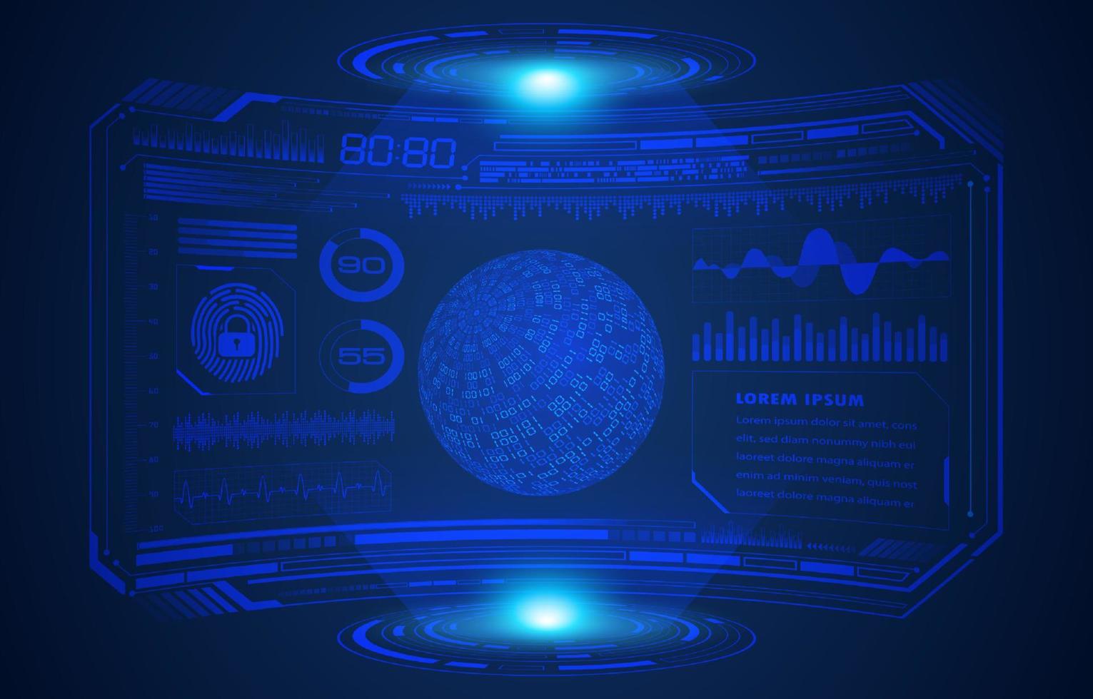 modern hud technologie scherm achtergrond vector