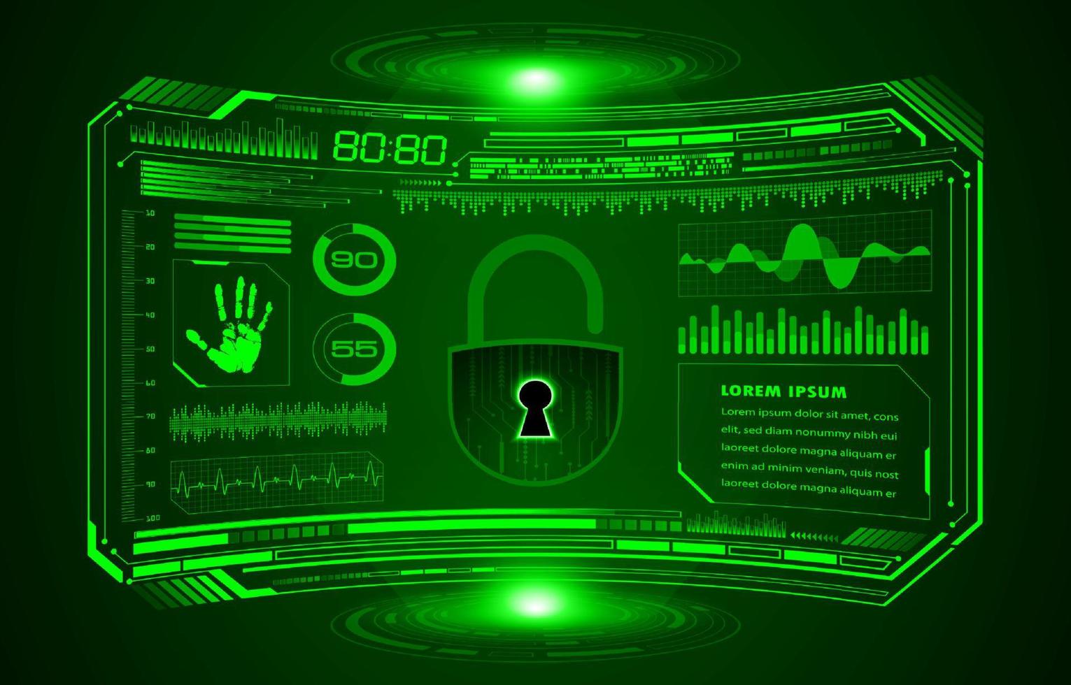 modern hud technologie scherm achtergrond vector