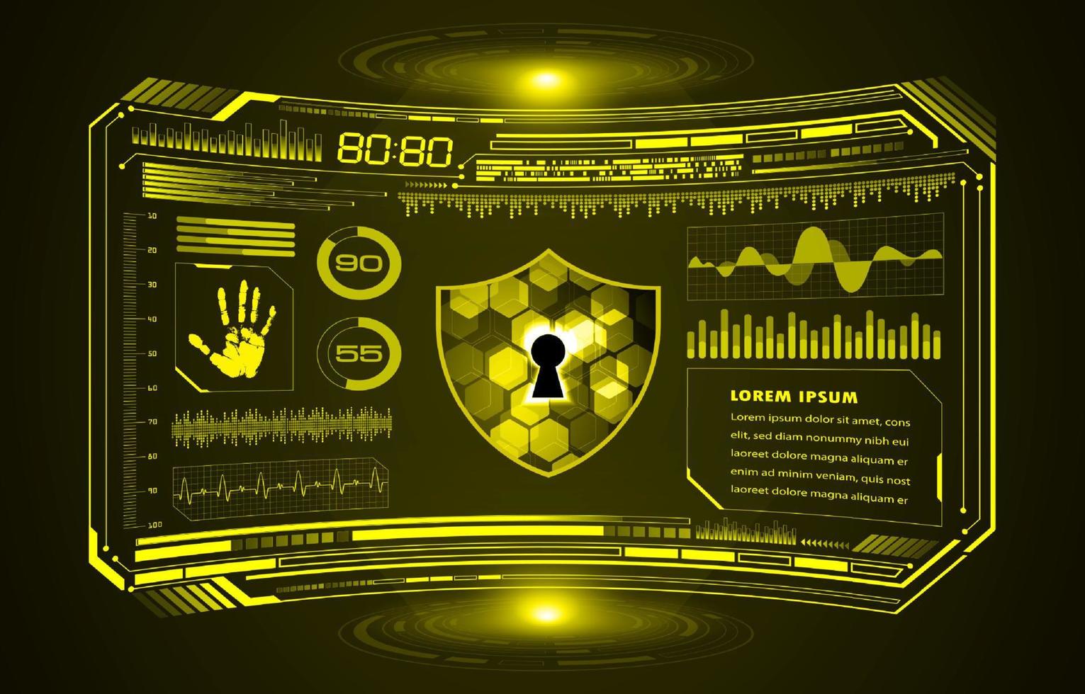 modern hud technologie scherm achtergrond vector