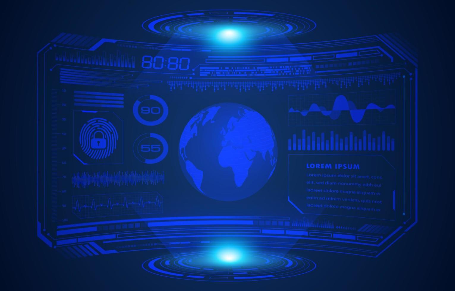 modern hud technologie scherm achtergrond vector