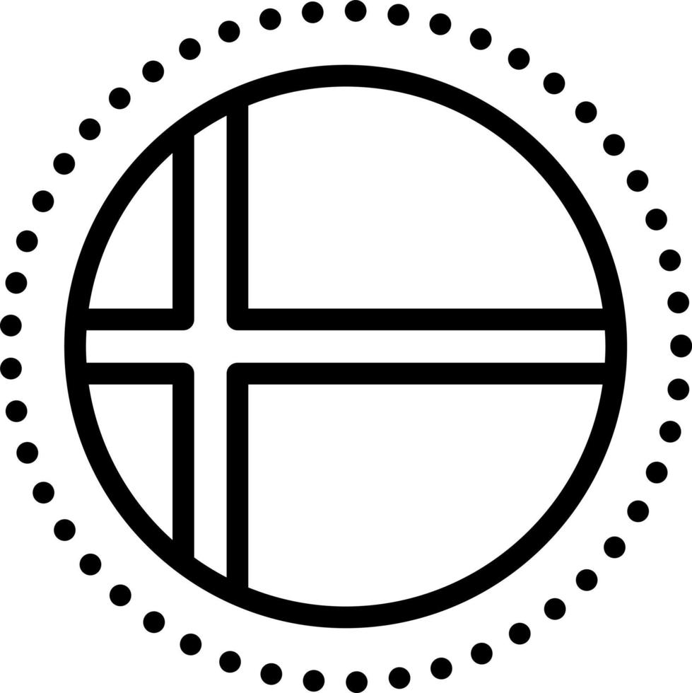 lijn icoon voor Denemarken vector