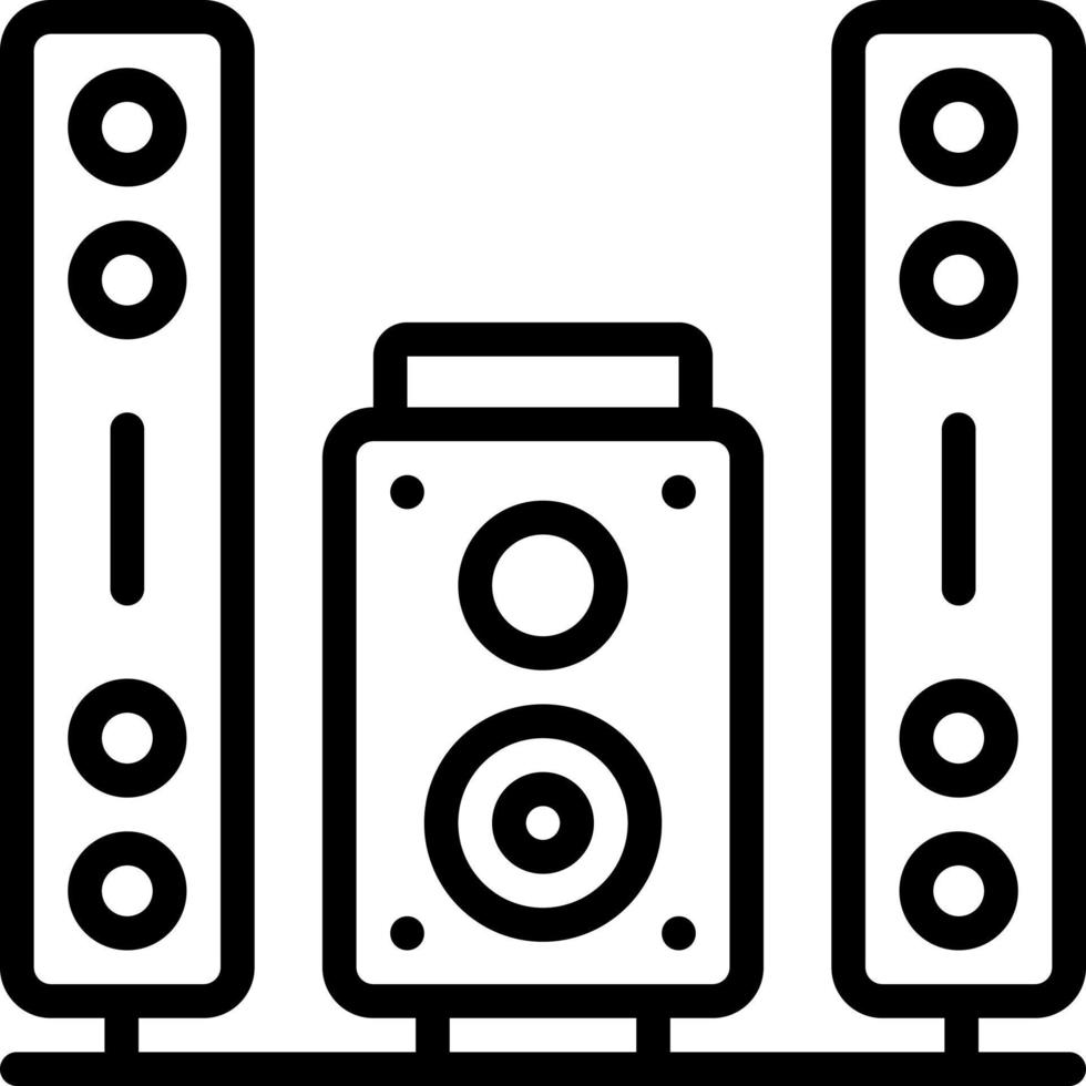 lijn icoon voor luidsprekers vector