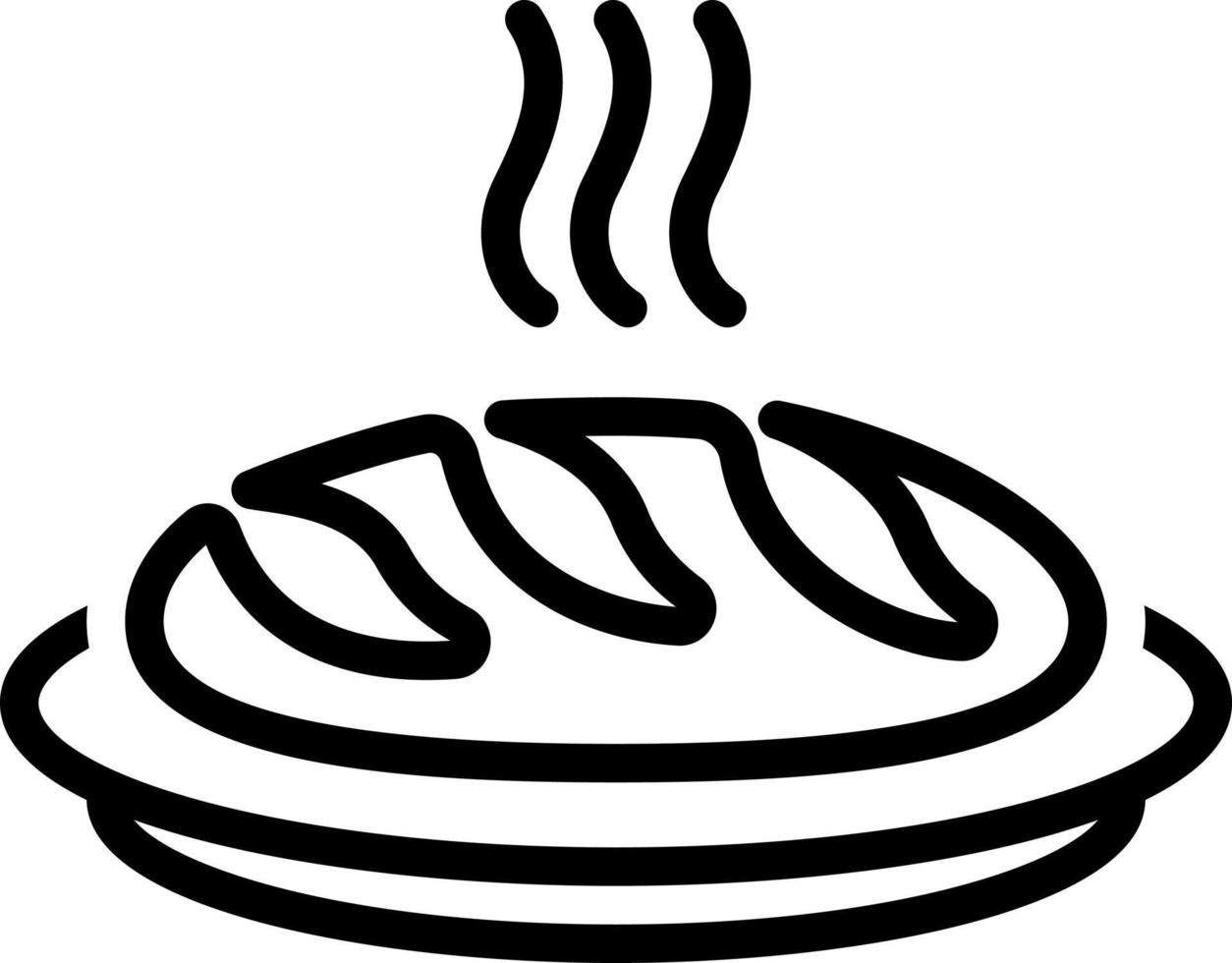 lijnpictogram voor brood vector