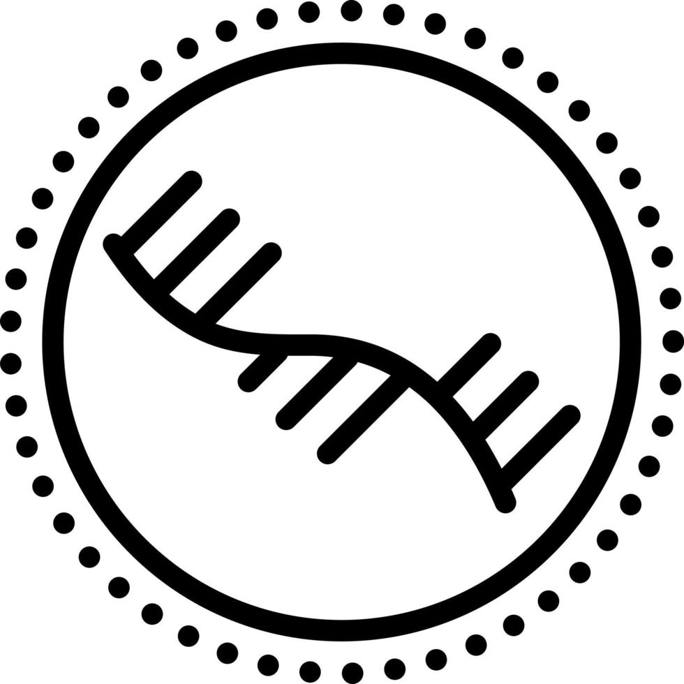 lijn icoon voor mrna vector