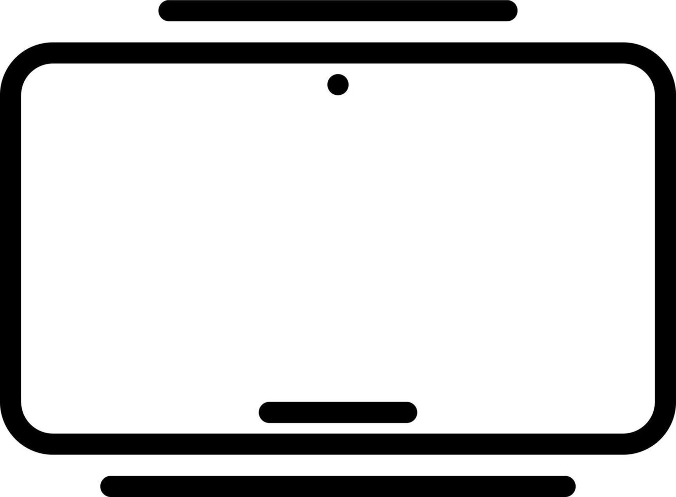 lijn pictogram voor tablet vector