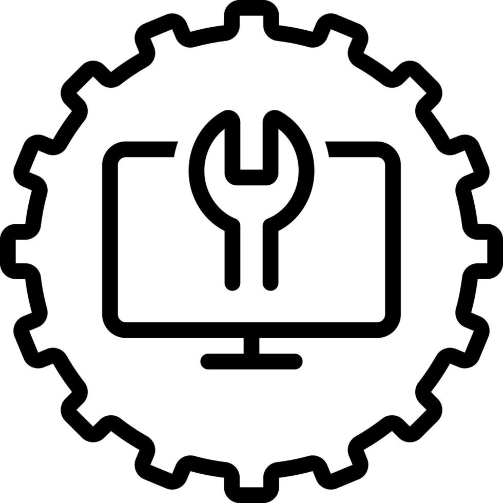 lijnpictogram voor software vector