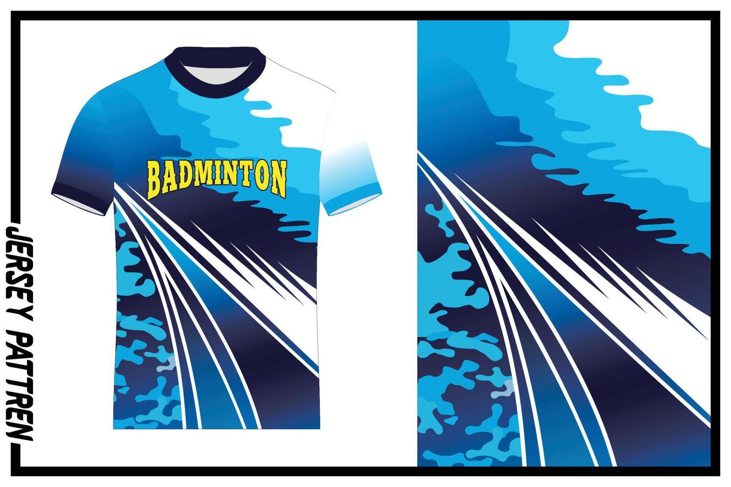 Jersey patroon badminton backround abstrack wit blauw vector