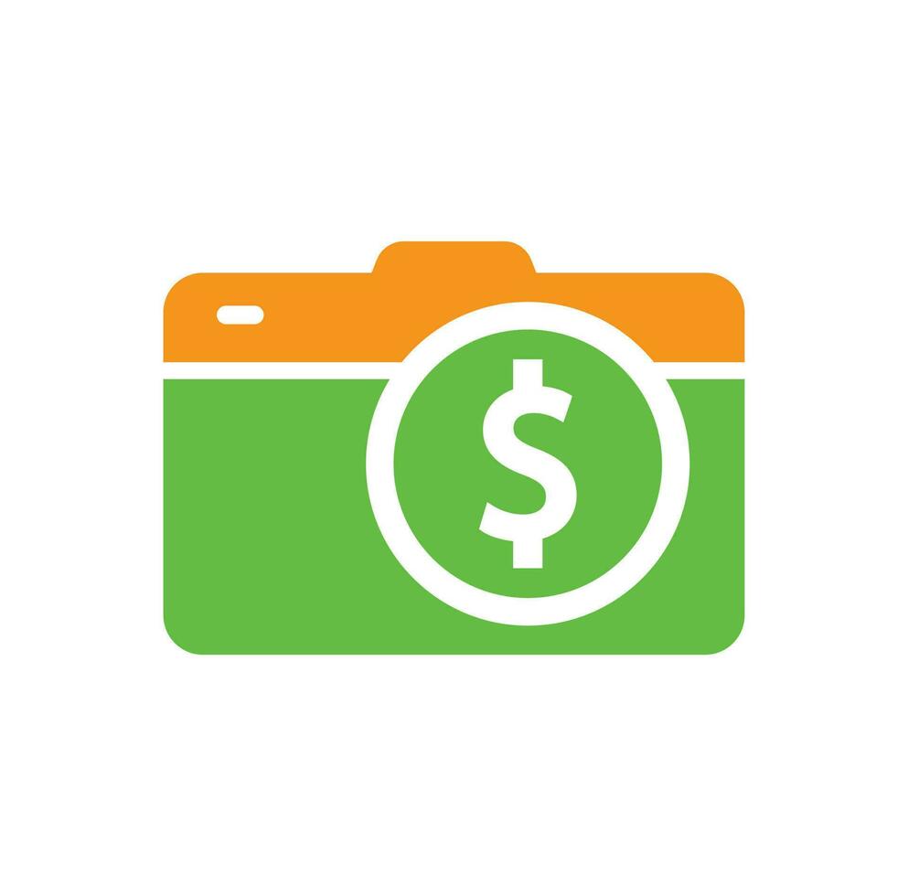 camera dollar logo ontwerp icoon. camera geld logo sjabloon ontwerp vector. vector