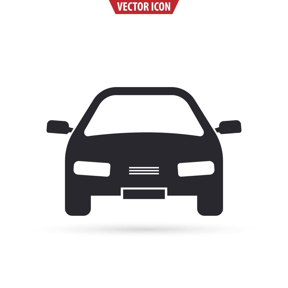 voorkant visie auto icoon. vervoer concept. vector illustratie geïsoleerd Aan wit achtergrond.