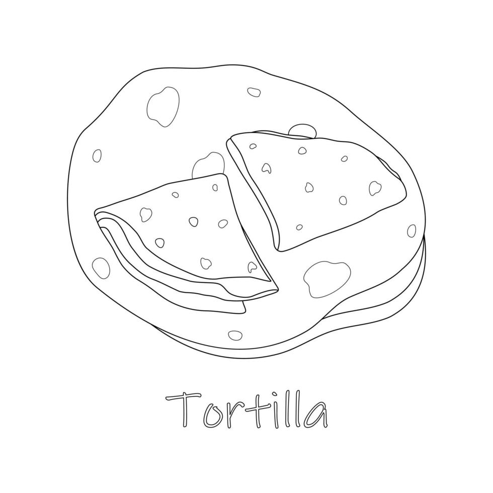 stapel van maïs Mexicaans tortilla met belettering. traditioneel Latijns Amerikaans keuken. Mexicaans voedsel vector