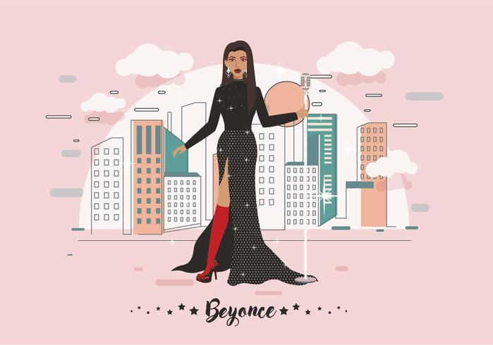 Beste jurk Beyonce Vector