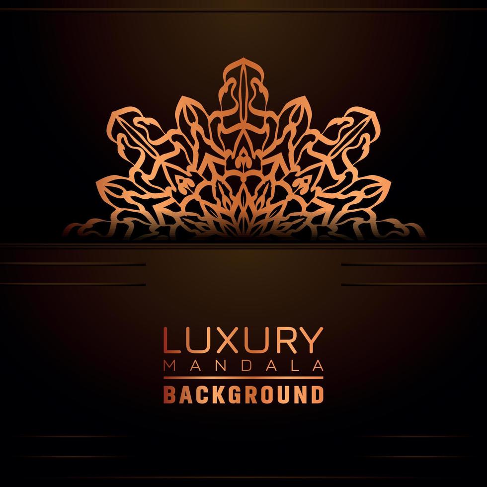 luxe sier- mandala achtergrond, arabesk stijl vector