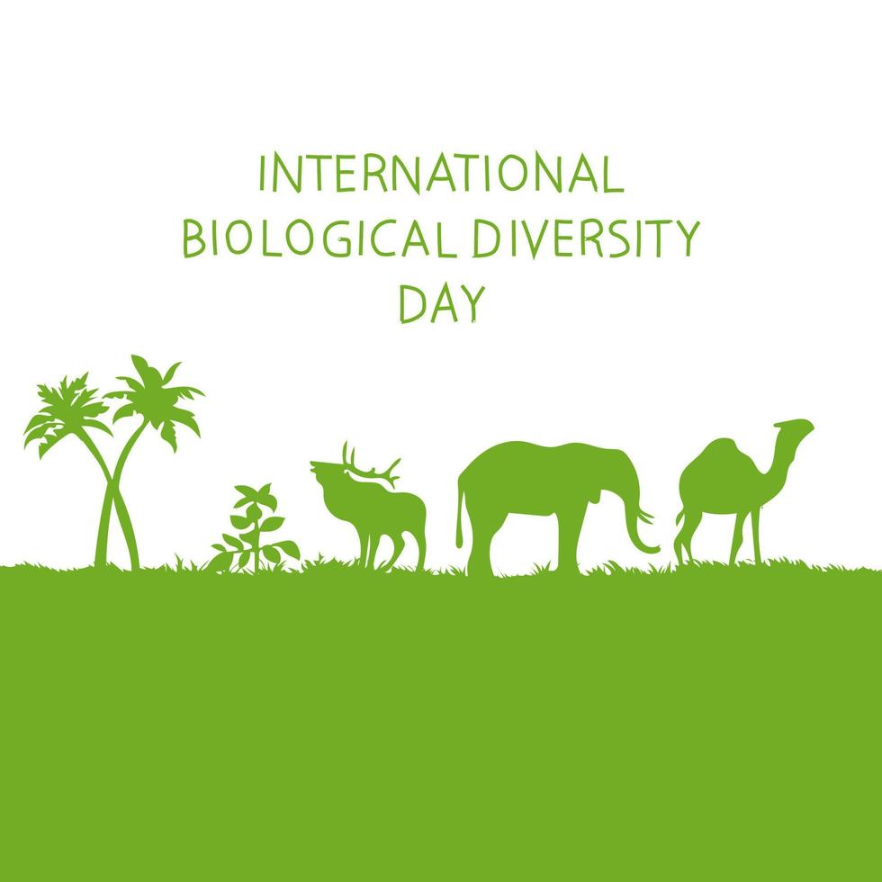 Internationale dag voor biologisch verscheidenheid vector illustratie