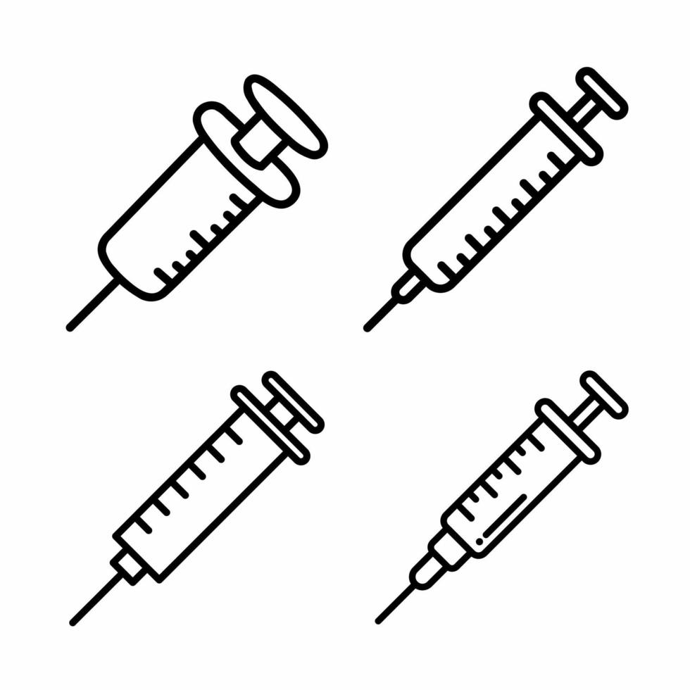 injectiespuit icoon sjabloon. voorraad vector illustratie.