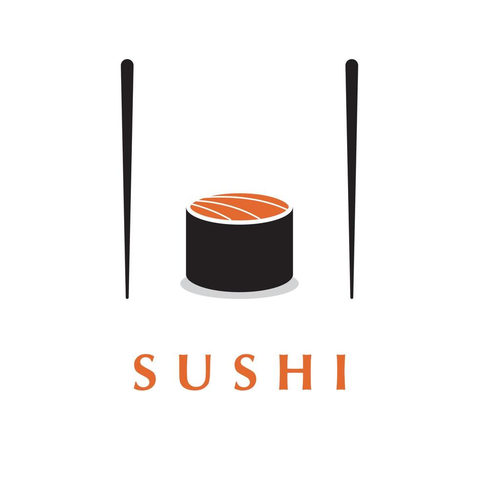 sushi logo vector met leuze sjabloon