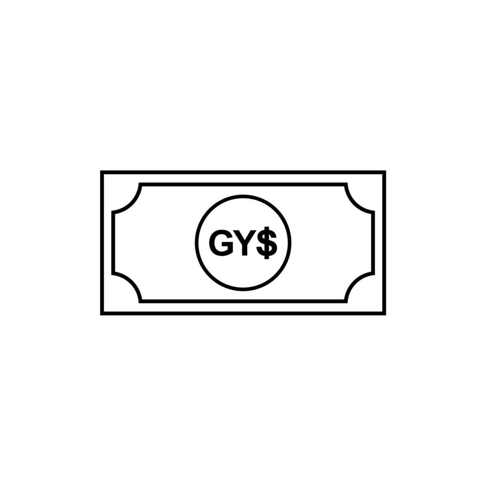 Guyana munteenheid, guyanees dollar icoon, gyd teken. vector illustratie