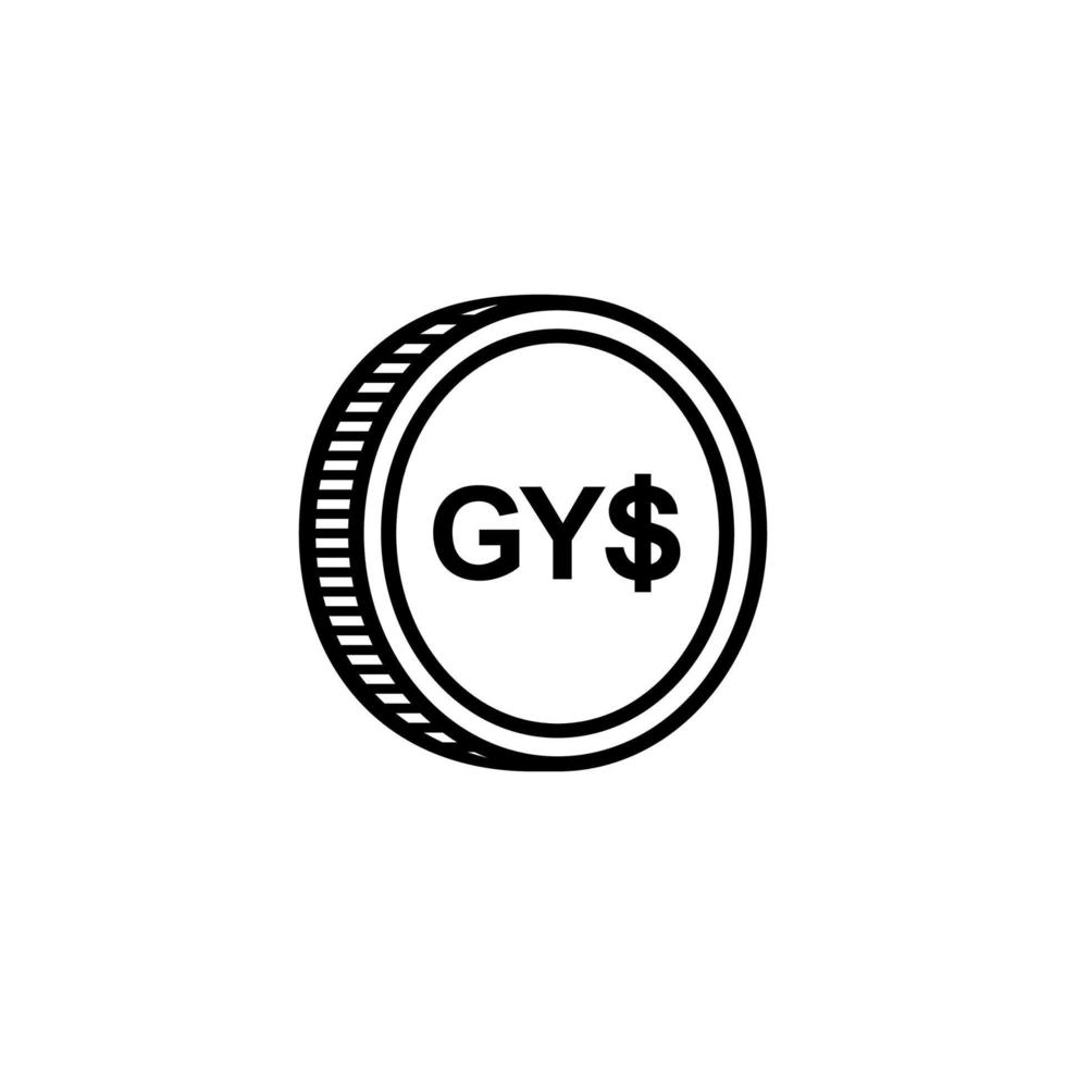 Guyana munteenheid, guyanees dollar icoon, gyd teken. vector illustratie