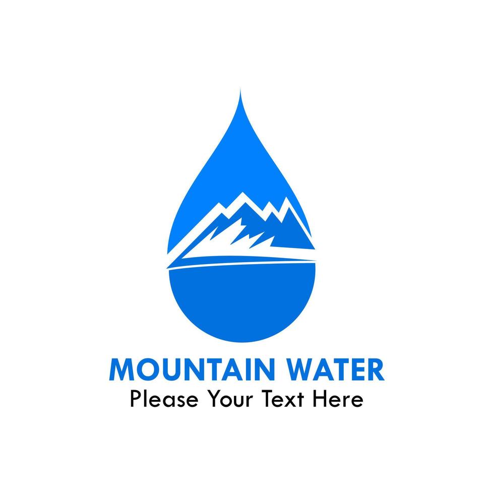 berg water logo ontwerp sjabloon illustratie. daar rae berg en water vector