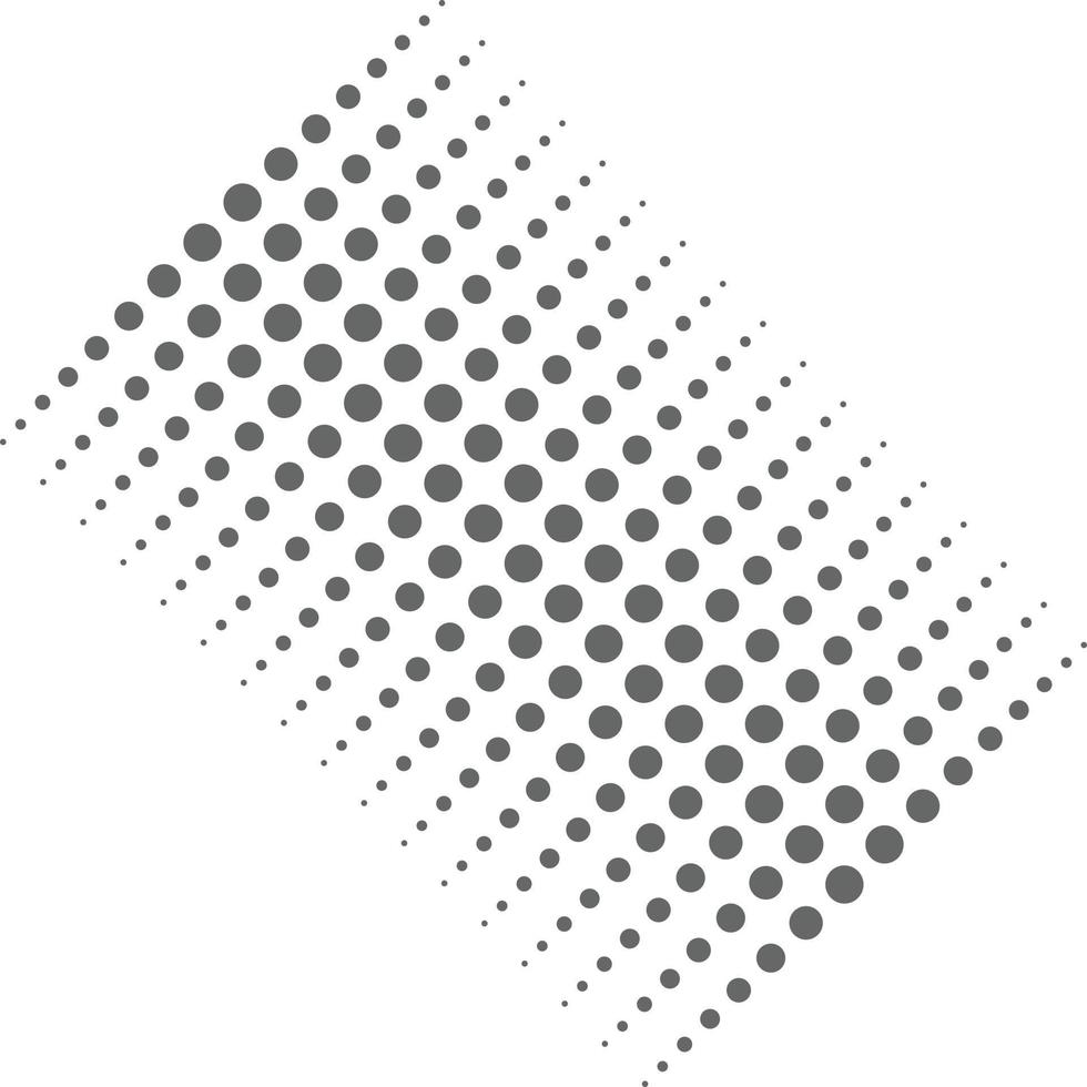 eps10 grijs vector halftone stippel patroon artwork geïsoleerd Aan wit achtergrond. circulaire meetkundig abstract patroon in een gemakkelijk vlak modieus modern stijl voor uw website ontwerp, en mobiel app