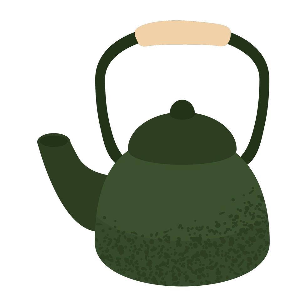 groen theepot icoon vector