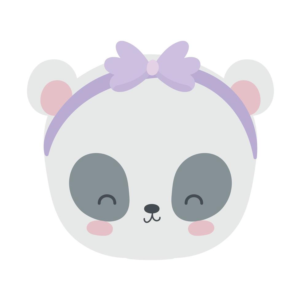 panda vrouw hoofd vector