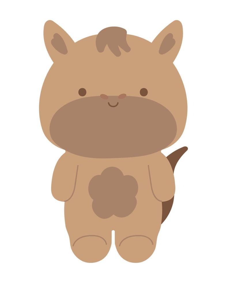 paard kawaii dier vector