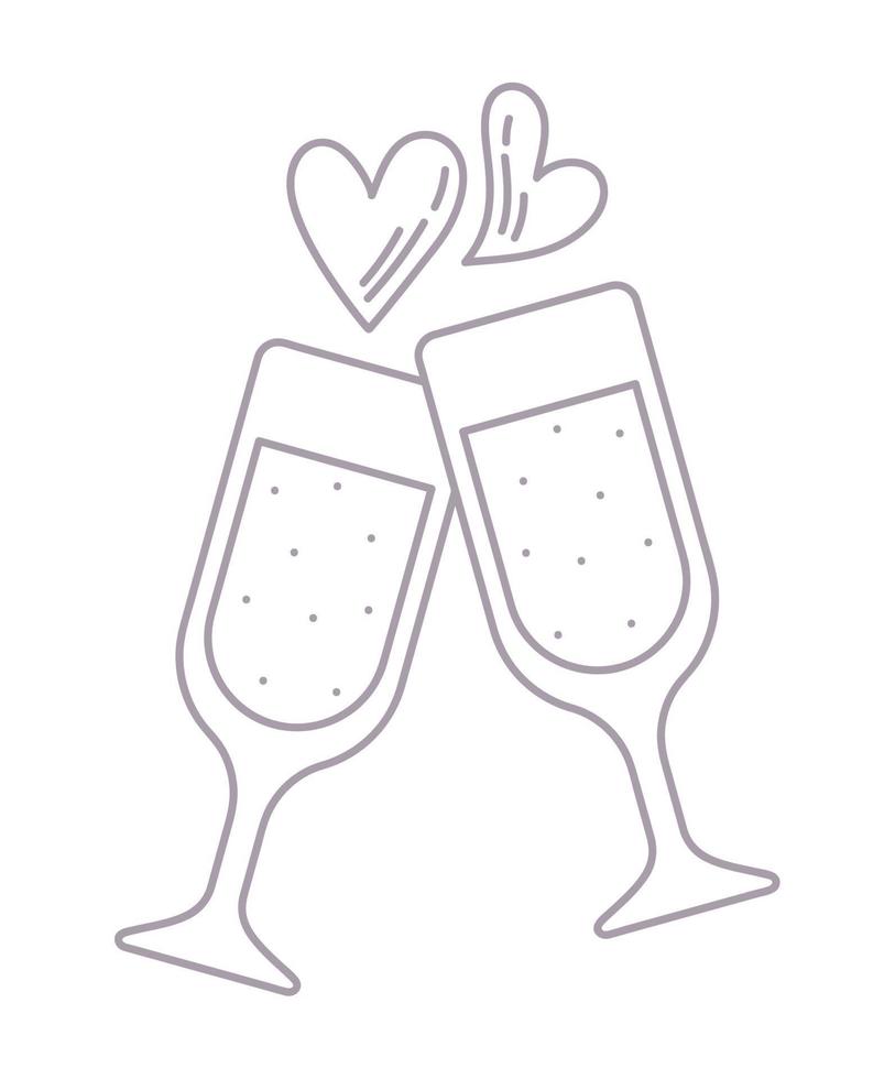 toast champagneglazen vector