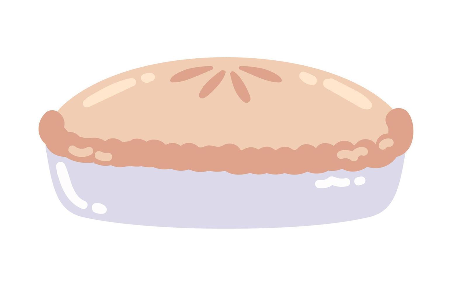 gebakken taart icoon vector