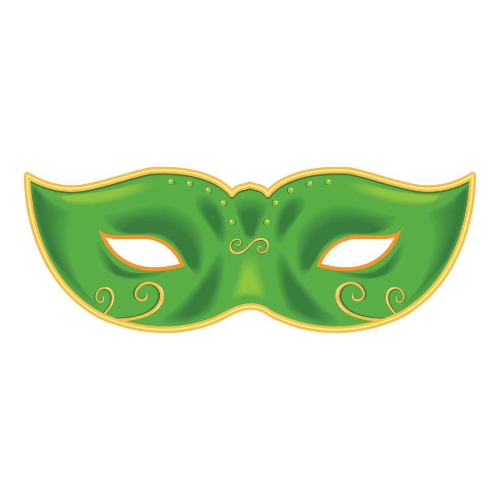 groen masker mardi gras vector