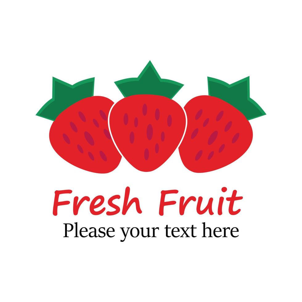 vers fruit logo ontwerp sjabloon illustratie. vector