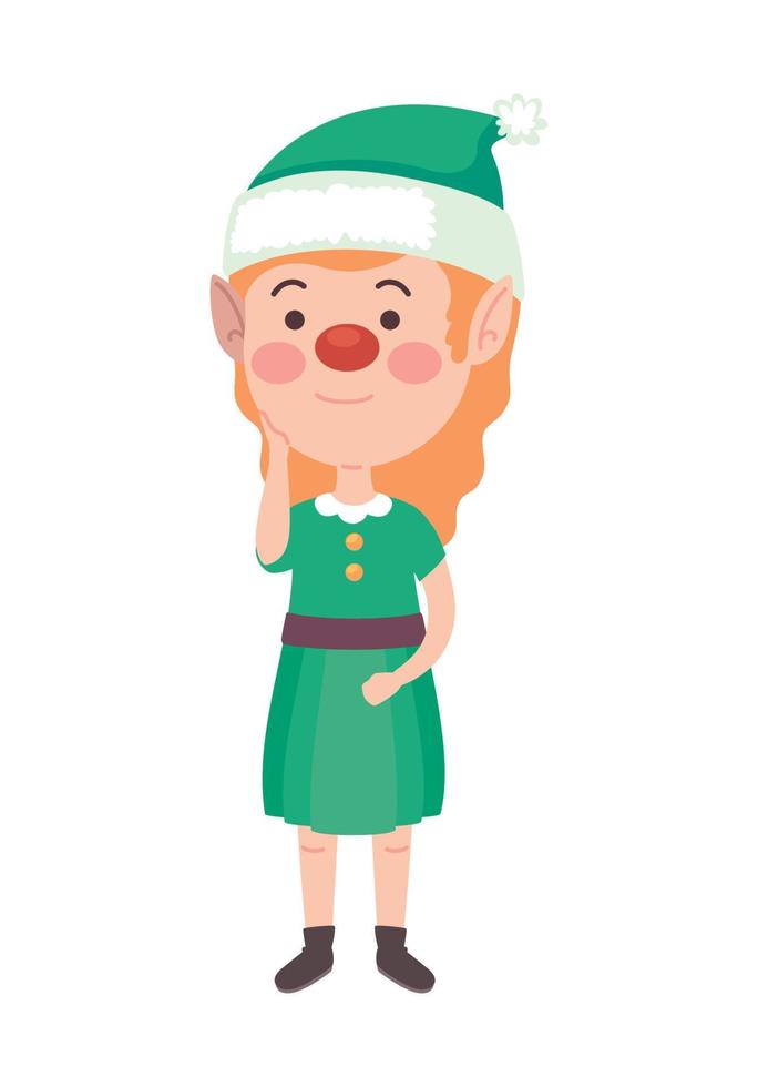 schattig vrouw elf vector