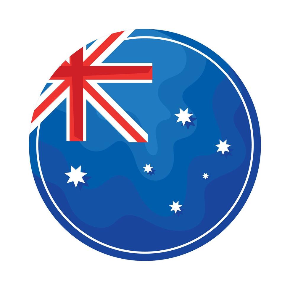 Australisch vlag in cirkel vector