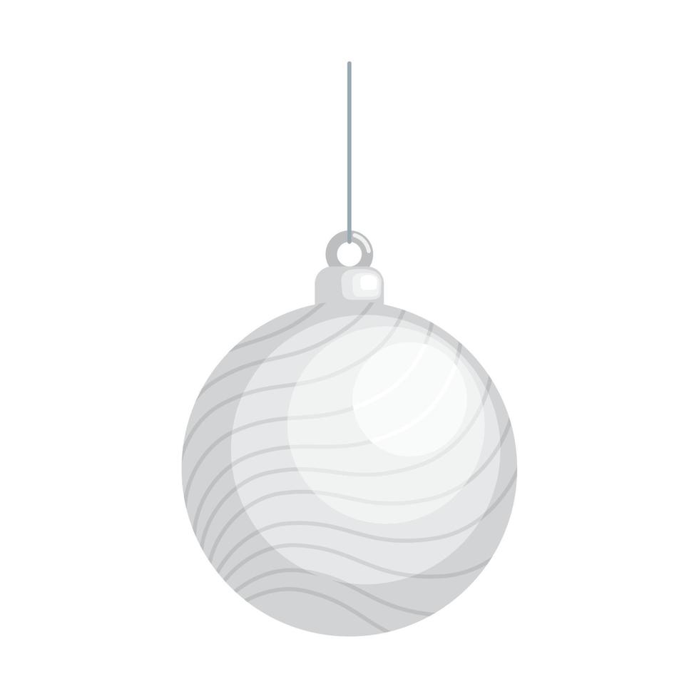 witte kerstbal vector