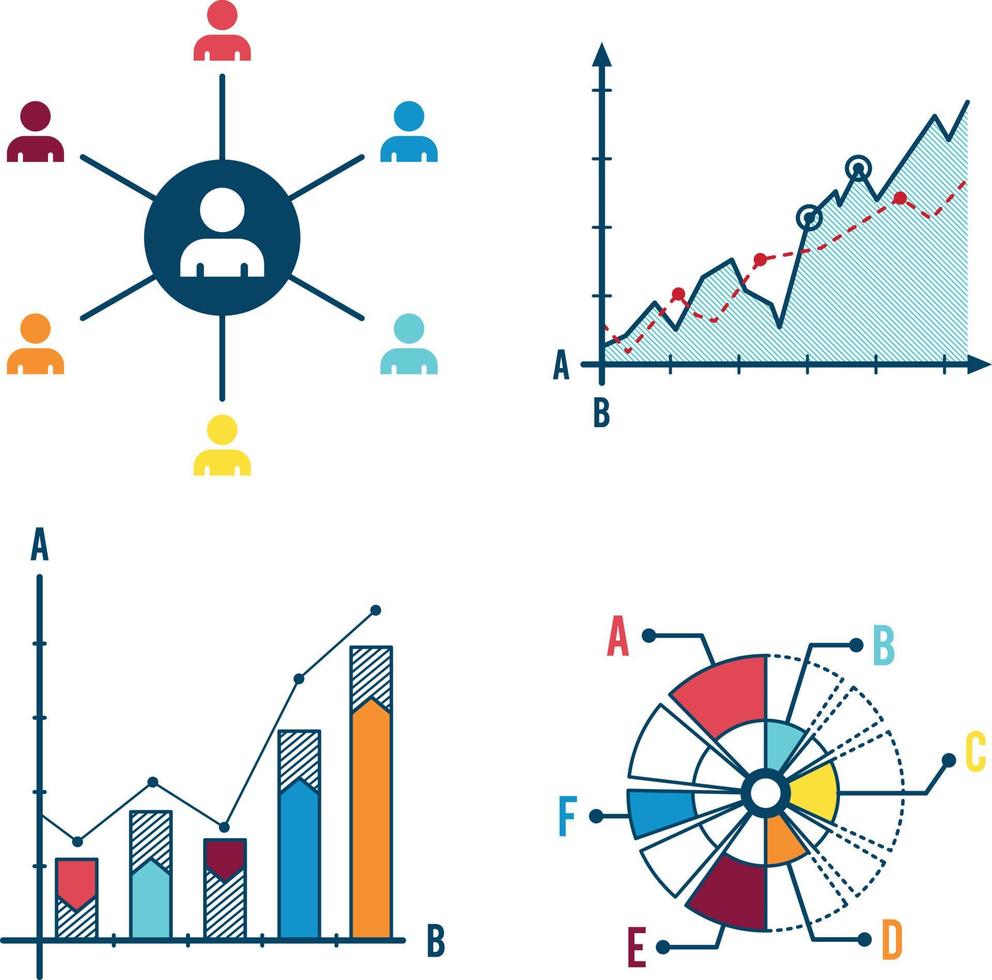 reeks abstract infographic elementen concept vector