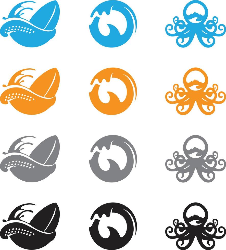 vector logo ontwerp Octopus